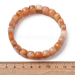 Natürliche Topas-Jade-Perlenarmbänder zum Stretch für Damen und Herren&nbsp;BJEW-D461-02J