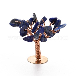 Décorations d'affichage de copeaux de lapis-lazuli naturel&nbsp;G-Z016-13H