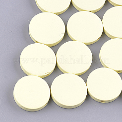 Pandahall - 100 Perline In Legno Naturale, Forma Rotonda 20x18mm, Foro 4-5mm, Per Gioielli Fai-da-Te E Macramè