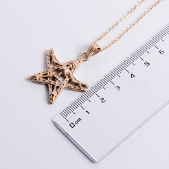 Vintage Gothic Edelstahl Skelett Pentagramm Anhänger Halsketten für Frauen und Männer&nbsp;DG5825