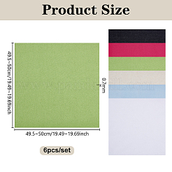6 pezzo di tessuto da ricamo in lino&nbsp;DIY-WH0750-428