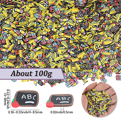 100 g Cabochons aus Polymer-Ton zum Schulanfang&nbsp;CLAY-SC0002-80