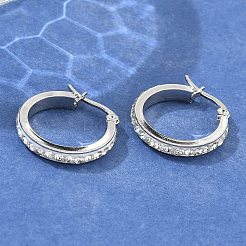 Orecchini a cerchio in acciaio inossidabile 304&nbsp;LS-EJEW-N0031-11P