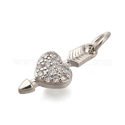 Porte micro ouvrent pendentifs zircone cubique en laiton de placage&nbsp;KK-I716-12P