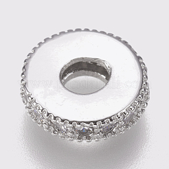 Entretoises de perles en laiton avec zircone cubique de micro pave&nbsp;X-ZIRC-K074-11A-01P