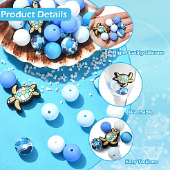 Perline in silicone 37 pz 6 stili&nbsp;SIL-YW0002-63