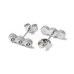 Anlaufgeschützte Ohrstecker-Beschläge aus Edelstahl 304&nbsp;STAS-F286-08P