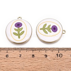 Imprimés alliage pendentifs en émail&nbsp;ENAM-N072-03KCG-03
