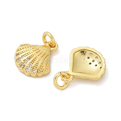 Pendentifs avec zircon cubiques à micro-pavés en laiton&nbsp;KK-U073-04G