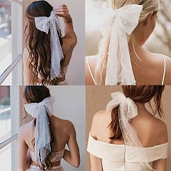 Bowkont-Brautschleier aus Polyester&nbsp;AJEW-WH20067-066P