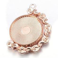 Supports de pendentif de cabochon en alliage de style tibétain rotatif&nbsp;PALLOY-S087-009KC