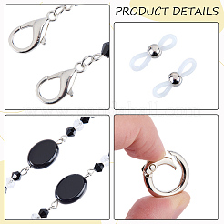 Chaînes de lunettes en perles ovales acryliques&nbsp;AJEW-CN0006-71B