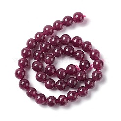 Natürliche weiße Jade Imitation Granat Perlen Stränge&nbsp;G-I334-02C