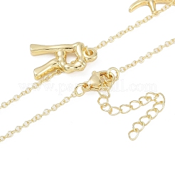 Boho Sommer Strand Stil 18K vergoldet Muschelform Initial Anhänger Halsketten&nbsp;IL8059-18