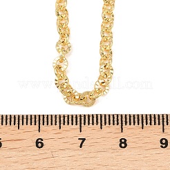 Collane con catena rolò testurizzata in ottone da 4 mm per uomo e donna&nbsp;NJEW-L012-05G