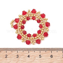 Anhänger aus bikonischem Kristallglas und Saatglas imitieren&nbsp;PALLOY-MZ01305-03