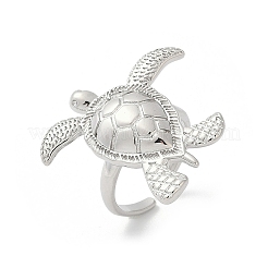 Bagues manchette en laiton tortue de mer pour femmes&nbsp;RJEW-A059-06P