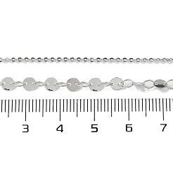 Colliers en laiton avec câbles et chaînes à paillettes plates pour femmes&nbsp;NJEW-D302-40P