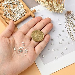 300 Stück Crimpperlenabdeckungen aus Eisen und Messing im 3-Stil&nbsp;KK-YW0002-16