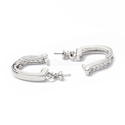 Fermagli twister in ottone micro pavé chiaro con zirconi&nbsp;KK-P223-42P