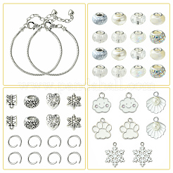 DIY-Armband-Bastelsets aus Messing und Legierung im europäischen Stil&nbsp;DIY-FS0007-22