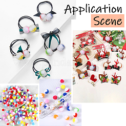 100 Stück 5 Farben Polyester-Pomponball&nbsp;DIY-SC0031-42