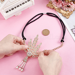 1 bandeaux en alliage de zinc avec strass&nbsp;OHAR-HY0001-03G