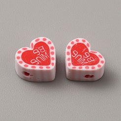 Perline di argilla polimerica fatte a mano a tema san valentino&nbsp;FIND-TAC0008-32