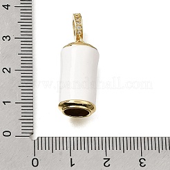 Europäische Anhänger aus Messing mit Mikropflaster und klarem Zirkonia und Emaille&nbsp;CU-CBAA556-05B