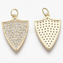 Colgante micropavé cubic zirconia de latón&nbsp;KK-R130-021G-NF