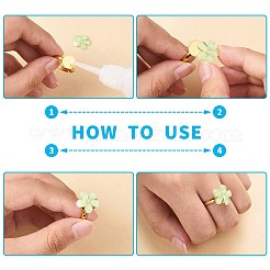 Kit de fabrication de boucles d'oreilles et de bagues de fleurs bricolage&nbsp;DIY-SZ0008-48