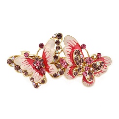 Barrettes à cheveux en alliage et strass émaillés&nbsp;OHAR-B006-01G-02