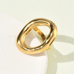 Anillos abiertos ajustables de acero inoxidable 304 para mujer&nbsp;RJEW-Z122-03G-03