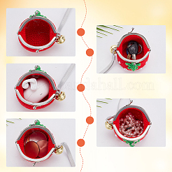 2 Stück 2 Stile handgemachte Häkelwolle Erdbeere Kussschloss Geldbörsen Armband&nbsp;AJEW-AR0002-80