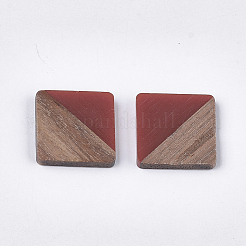 Cabochons aus Harz und Walnussholz&nbsp;LS-RESI-S358-A-90B