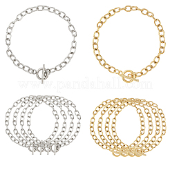 5 bracciale a catena in acciaio inossidabile 304&nbsp;BJEW-YW00017-01