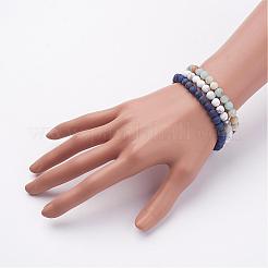Mischedelstein wulstige Stretch-Armband Sätze&nbsp;BJEW-JB02625