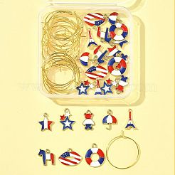 DIY-Sets zum Basteln von Weinglasanhängern zum Unabhängigkeitstag&nbsp;DIY-FS0009-55