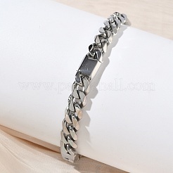 Bracelets à maillons cubains en acier inoxydable 304 pour femmes&nbsp;BJEW-G779-04A-P