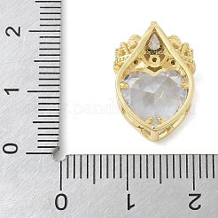Perles de zircone cubique micro pave en Laiton&nbsp;KK-K298-05G-02