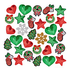 Weihnachtsthema computergesteuerte Stickerei Polyester zum Aufbügeln/Nähen auf Patches&nbsp;DIY-PH0023-25