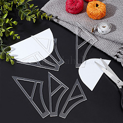 2 Satz transparente Acrylschablone für Haustierhalstücher&nbsp;FIND-AR0002-24
