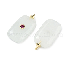Pendentifs teints en jade blanc naturel&nbsp;KK-C251-01G-02