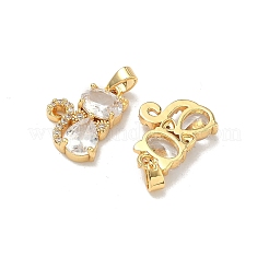 Pendentifs en laiton zircon cubique transparent&nbsp;KK-H265-05G