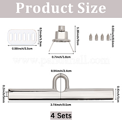 4 pz fermagli per borse con chiusura a torsione in lega di zinco&nbsp;PURS-CP0001-03P