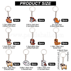 Porte-clés pendentif chien en plastique pvc&nbsp;KEYC-CP0001-11