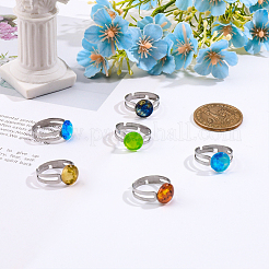 50 Stück verstellbare Fingerringe aus 304 Edelstahl&nbsp;DIY-CA0005-54