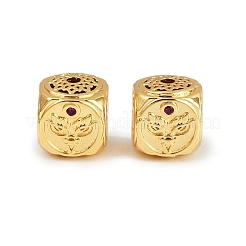 Abalorios de latón con pavé de circonitas&nbsp;KK-F910-07G