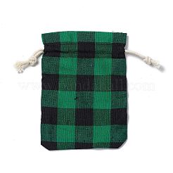 Rechteckige Jutebeutel mit Weihnachtsmotiv und Jutekordel&nbsp;LS-ABAG-E006-01F