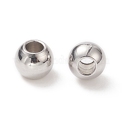 Perles d'espacement rondes en acier inoxydable 304 résistant au ternissement&nbsp;STAS-N020-18D